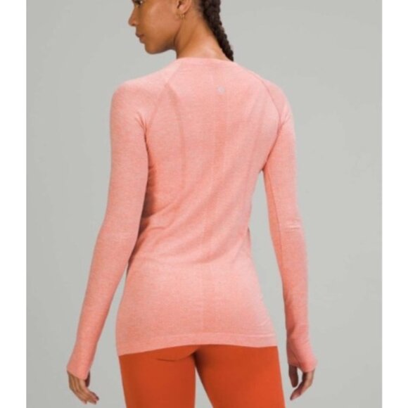 Lululemon Shirt Womens Size 2 Swiftly Tech Long Sleeve Peach ( Savannah Pink ) - Picture 8 of 12
